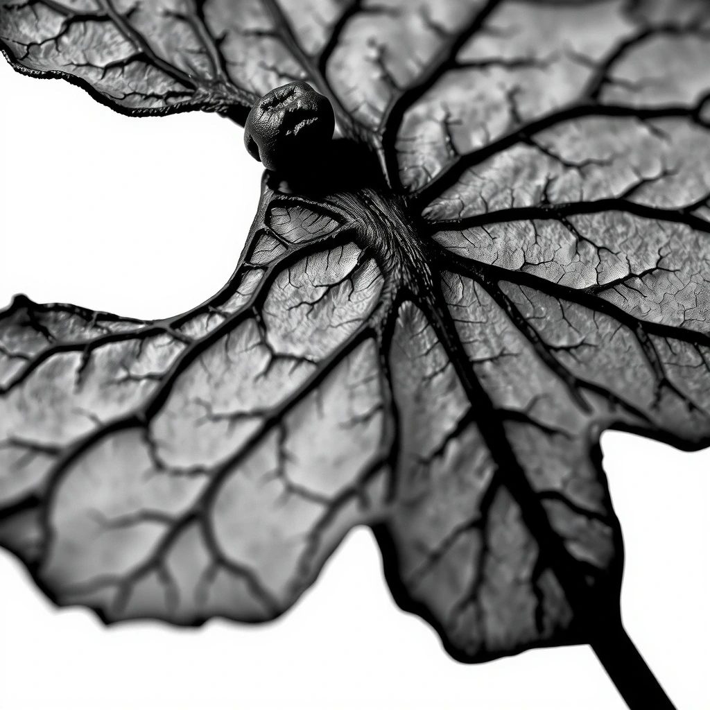 Makroaufnahme eines Ginkgo-Blattes